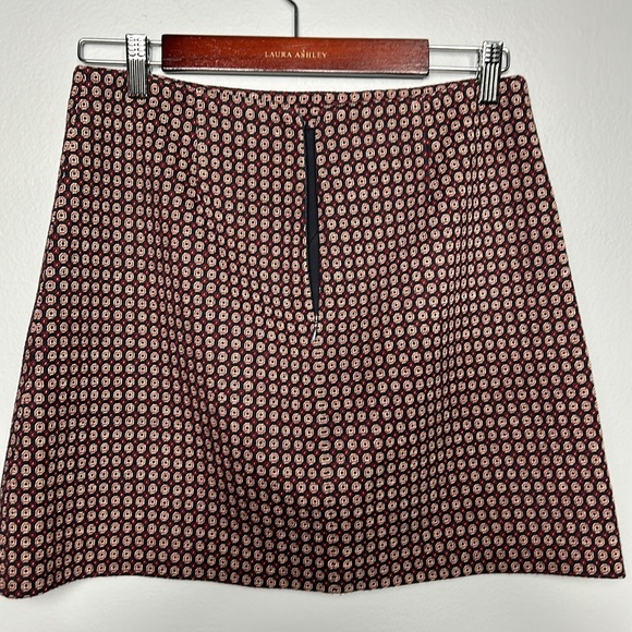 Theory High Waist Mini Skirt size 4 60s 80s print retro look - Picture 7 of 11